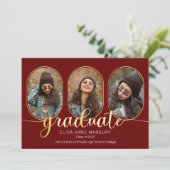 Einzigartiges Oblong 4 Foto Collage Abschluss Anno Ankündigung (Stehend Vorderseite)