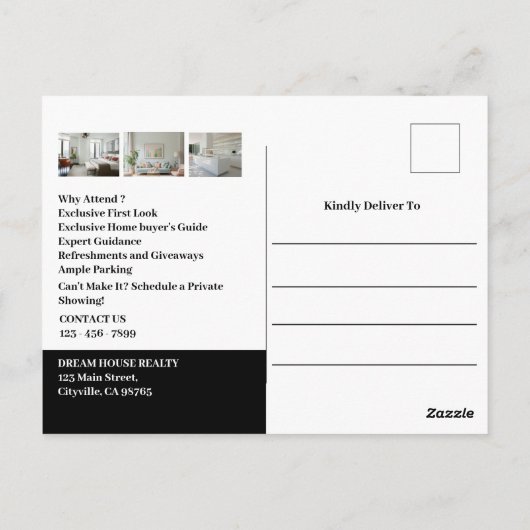 Einzigartiges Open House-Anwesen Postkarte (Rückseite)