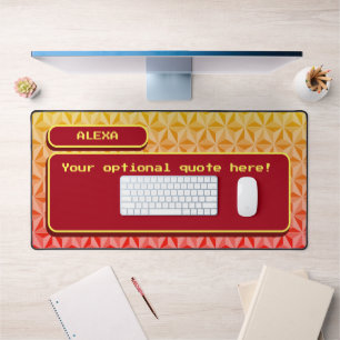 Einzigartiges Orange Cool Retro Gaming Schreibtischunterlage