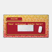 Einzigartiges Orange Cool Retro Gaming Schreibtischunterlage (Tastatur & Maus)