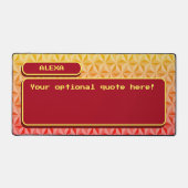 Einzigartiges Orange Cool Retro Gaming Schreibtischunterlage (Vorderseite)