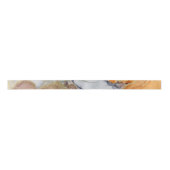 Einzigartiges Orange Gray Gold Ribbon Satinband (Vorderseite)