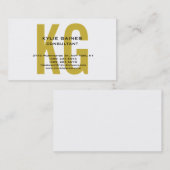 Einzigartiges Original Classic Gold Farbe Monogram Visitenkarte (Vorne/Hinten)