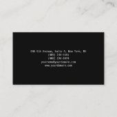 Einzigartiges Original Schwarz-weiß Beruflich Schl Visitenkarte (Rückseite)