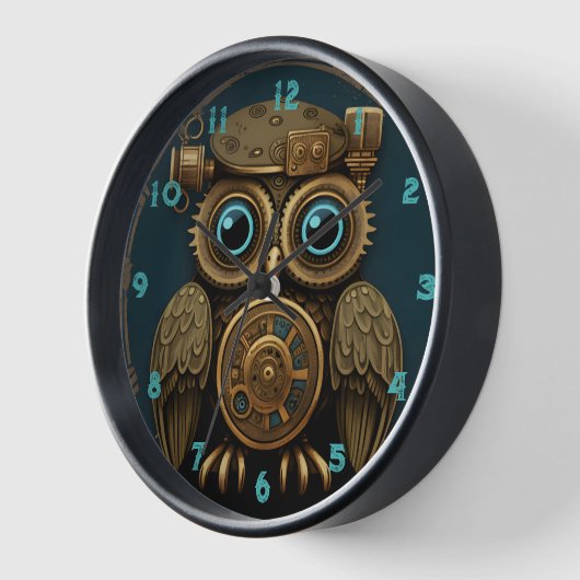 Einzigartiges Owl Steampunk Uhr (Winkel)