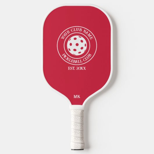 Einzigartiges Paddel mit Club Name Year Initialen Pickleball Schläger (Vorderseite)