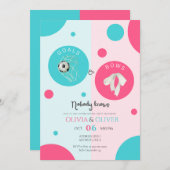 Einzigartiges Party durch Geschlecht oder Bögen Einladung (Vorne/Hinten)