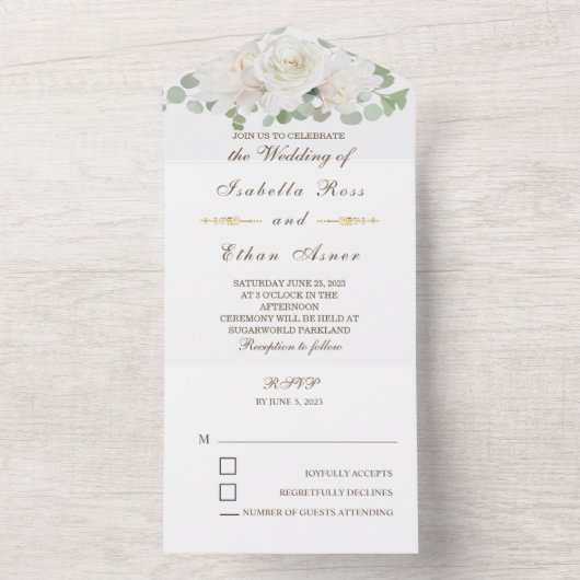 Einzigartiges Party mit Weiß und Grün All In One Einladung (Innen Boden)