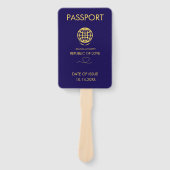 Einzigartiges Passport-Programm für Blaue Hochzeit Fächer (Vorderseite)