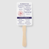 Einzigartiges Passport-Programm für Blaue Hochzeit Fächer (Rückseite)