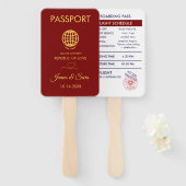 Einzigartiges Passport-Programm für Rote Hochzeit  Fächer (Vorne und Hinten)
