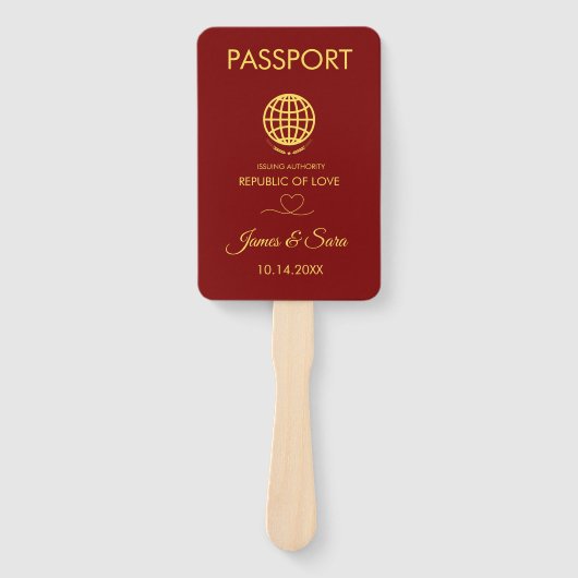 Einzigartiges Passport-Programm für Rote Hochzeit Fächer (Vorderseite)