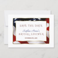 Einzigartiges Patriotic USA Flag Gold Save the Dat