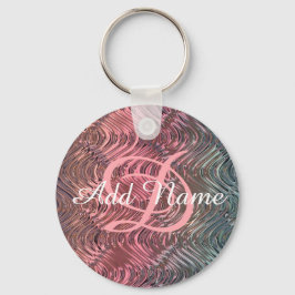 EINZIGARTIGES Personalisiertes Mit Monogramm-rosa  Schlüsselanhänger