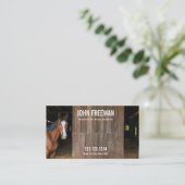 Einzigartiges Pferd Foto Reittiere Visitenkarte (Stehend Vorderseite)