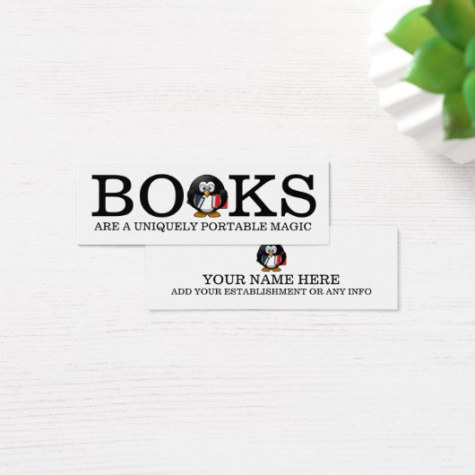 Einzigartiges Pinguin Lesezeichen (Schreibtisch)