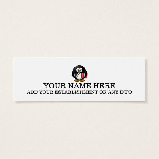 Einzigartiges Pinguin Lesezeichen (Rückseite)