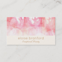 Einzigartiges Pink Abstrakt Bokeh Wellness-Center  Visitenkarte