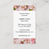 Einzigartiges Pink Florals Blume Muster Fotografie Visitenkarte (Rückseite)