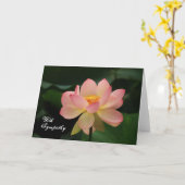 Einzigartiges Pink Lotus Floral Buddhistisches Bei Karte (Gelbe Blume)