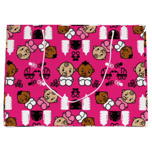 Einzigartiges Pink New Baby Geschenk Große Geschenktüte