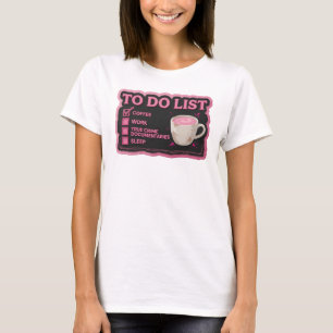 Einzigartiges Pinkes KAFFEE ARBEIT WAHRER KRIMI-St T-Shirt