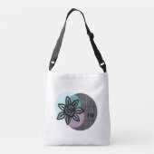 Einzigartiges Polyester Floral Tote Bag Tragetaschen Mit Langen Trägern (Rückseite)