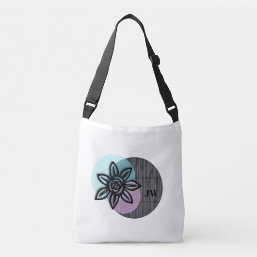 Einzigartiges Polyester Floral Tote Bag Tragetaschen Mit Langen Trägern (Vorderseite)