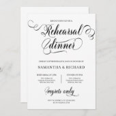 Einzigartiges Probe-Dinner Einladung (Vorne/Hinten)