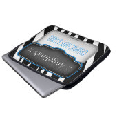 Einzigartiges "Puffy" Design Blue Custom Laptop Sl Laptopschutzhülle (Vorne Knopf)