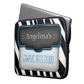 Einzigartiges "Puffy" Design Blue Custom Laptop Sl Laptopschutzhülle (Vorderseite Links)