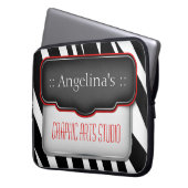 Einzigartiges "Puffy" Design Red Custom Laptop Sle Laptopschutzhülle (Vorderseite Links)