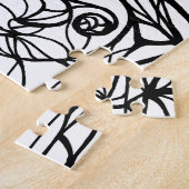 einzigartiges PUZZLE handgezeichnete Linienkunst, (Seite)