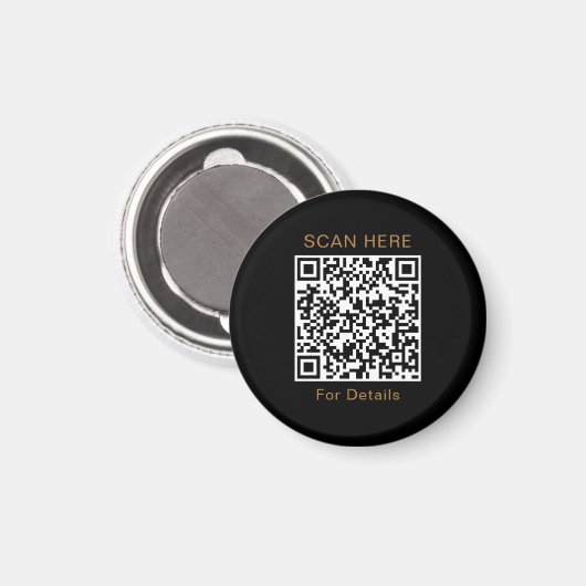 Einzigartiges QR-Code-Design-Circle-Magnet Magnet (Vorderseite/Rückseite)