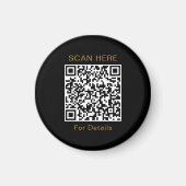 Einzigartiges QR-Code-Design-Circle-Magnet Magnet (Vorne)