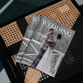 Einzigartiges QR-Codelmagazin für Foto-Hochzeit Dankeskarte