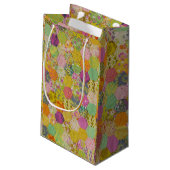 Einzigartiges Quilt Muster kleine Geschenktasche Kleine Geschenktüte (Rückseite Schrägansicht)