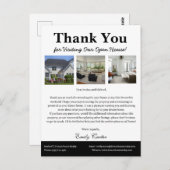 Einzigartiges Real Anwesen Open House Vielen Dank Postkarte (Vorne/Hinten)