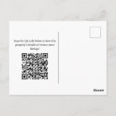 Einzigartiges Real Anwesen Open House Vielen Dank Postkarte (Rückseite)