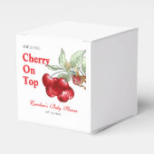 Einzigartiges Red Cherry mit Top Baby Dusche Geschenkschachtel (Vorderseite)
