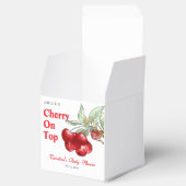 Einzigartiges Red Cherry mit Top Baby Dusche Geschenkschachtel (Geöffnet)