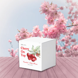 Einzigartiges Red Cherry mit Top Baby Dusche Geschenkschachtel