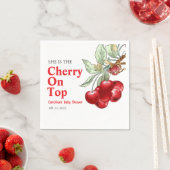 Einzigartiges Red Cherry mit Top Baby Dusche Serviette (Beispiel)