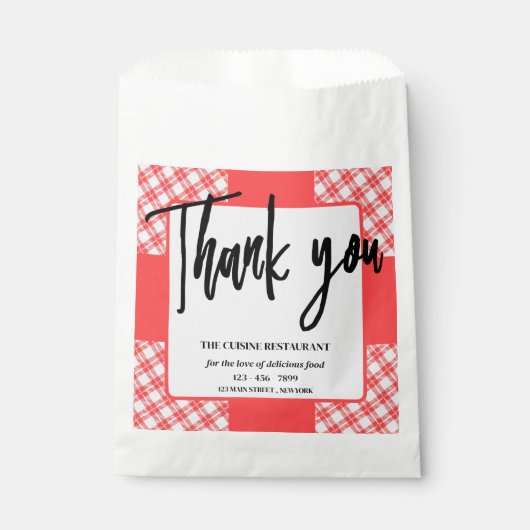 Einzigartiges Restaurant Bakery Café Esspapier Geschenktütchen (Vorderseite)