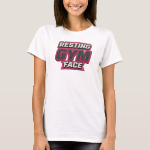 Einzigartiges RESTING GYM FACE Statement-Design T-Shirt