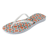 Einzigartiges Retro-3D-Farbmuster Badesandalen (Schrägansicht)