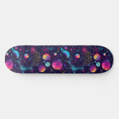 Einzigartiges Retro 80er Astrologie Design Skatebo Skateboard (Horizontal)