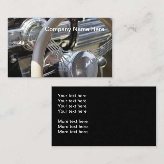 Einzigartiges Retro Automobil Visitenkarte (Vorne/Hinten)
