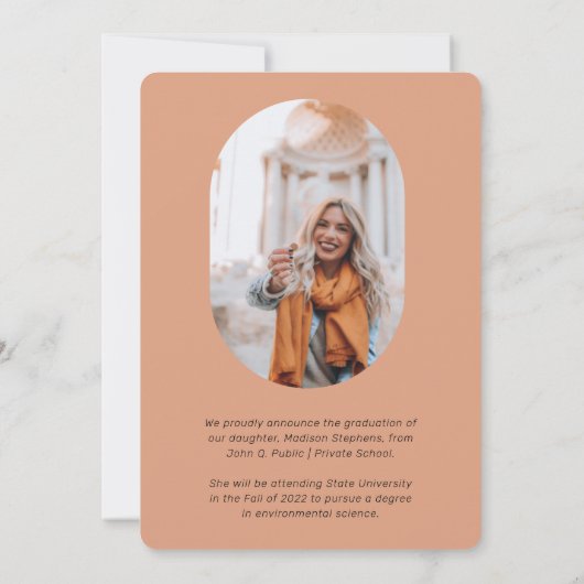 Einzigartiges Retro-Foto 2023 Abschluss Ankündigung (Rückseite)