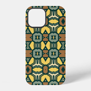 Einzigartiges retro geometrisches Muster, vintage iPhone 12 Hülle